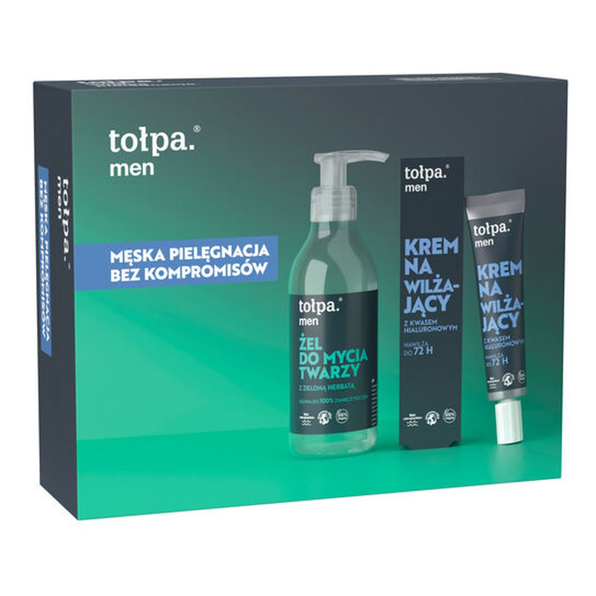 Tołpa Men Zestaw prezentowy Żel do mycia twarzy 195 ml + Krem nawilżający 40ml