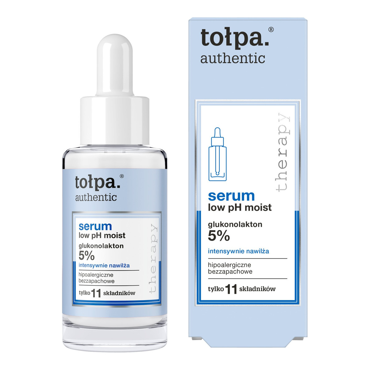 Tołpa Authentic serum do twarzy low ph moist-intensywnie nawilża (5% glukonolakton) 30ml