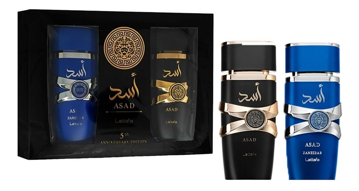 Zestaw asad woda perfumowana spray 100ml + asad zanzibar woda perfumowana spray 100ml