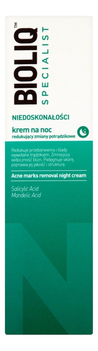 Krem na noc redukujący zmiany potrądzikowe