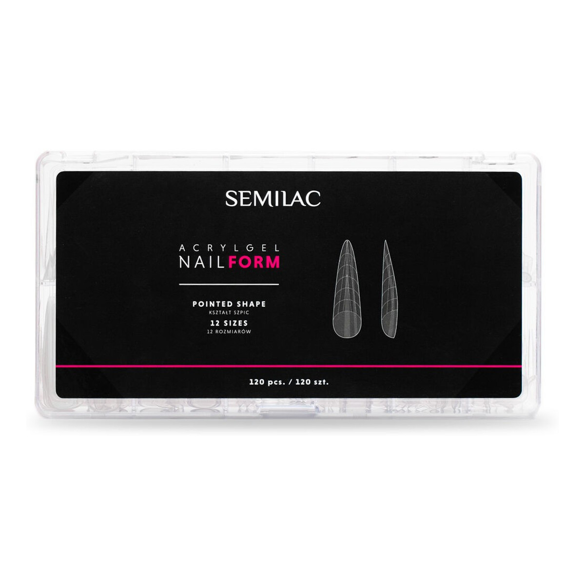 Semilac Acrylgel nail form pointed formy do akrylożelu 120 szt.