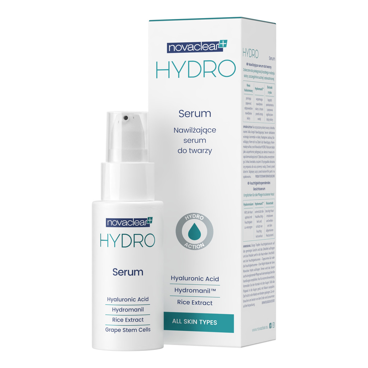 Novaclear Hydro Nawilżające serum do twarzy 30ml