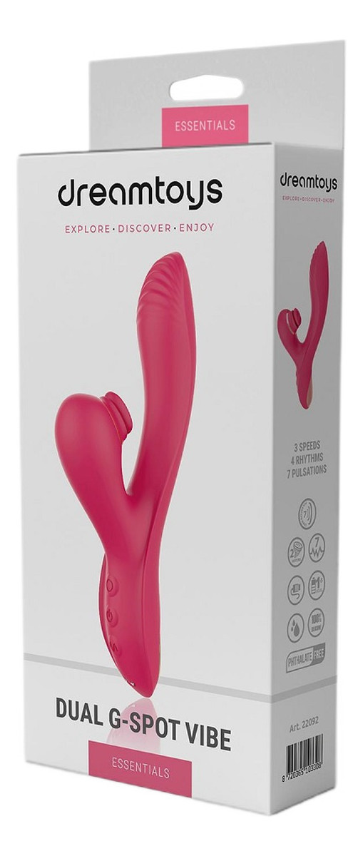 Essentials dual g-spot vibe wibrator ze stymulatorem łechtaczki pink