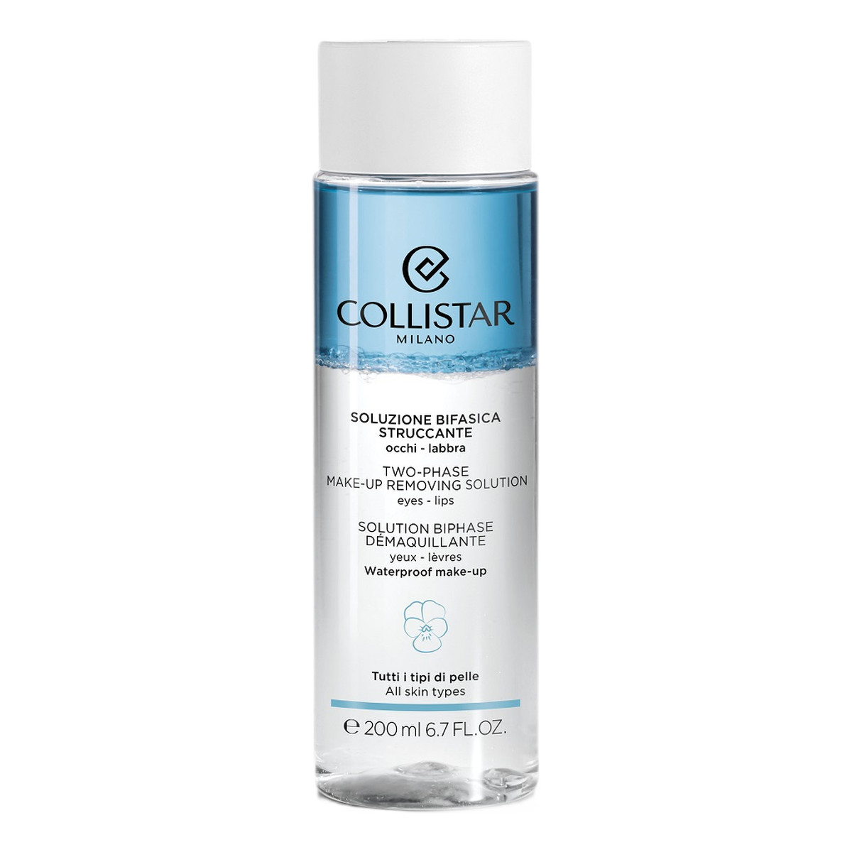 Collistar Two-phase make-up removing solution dwufazowy płyn do demakijażu oczu i ust 200ml