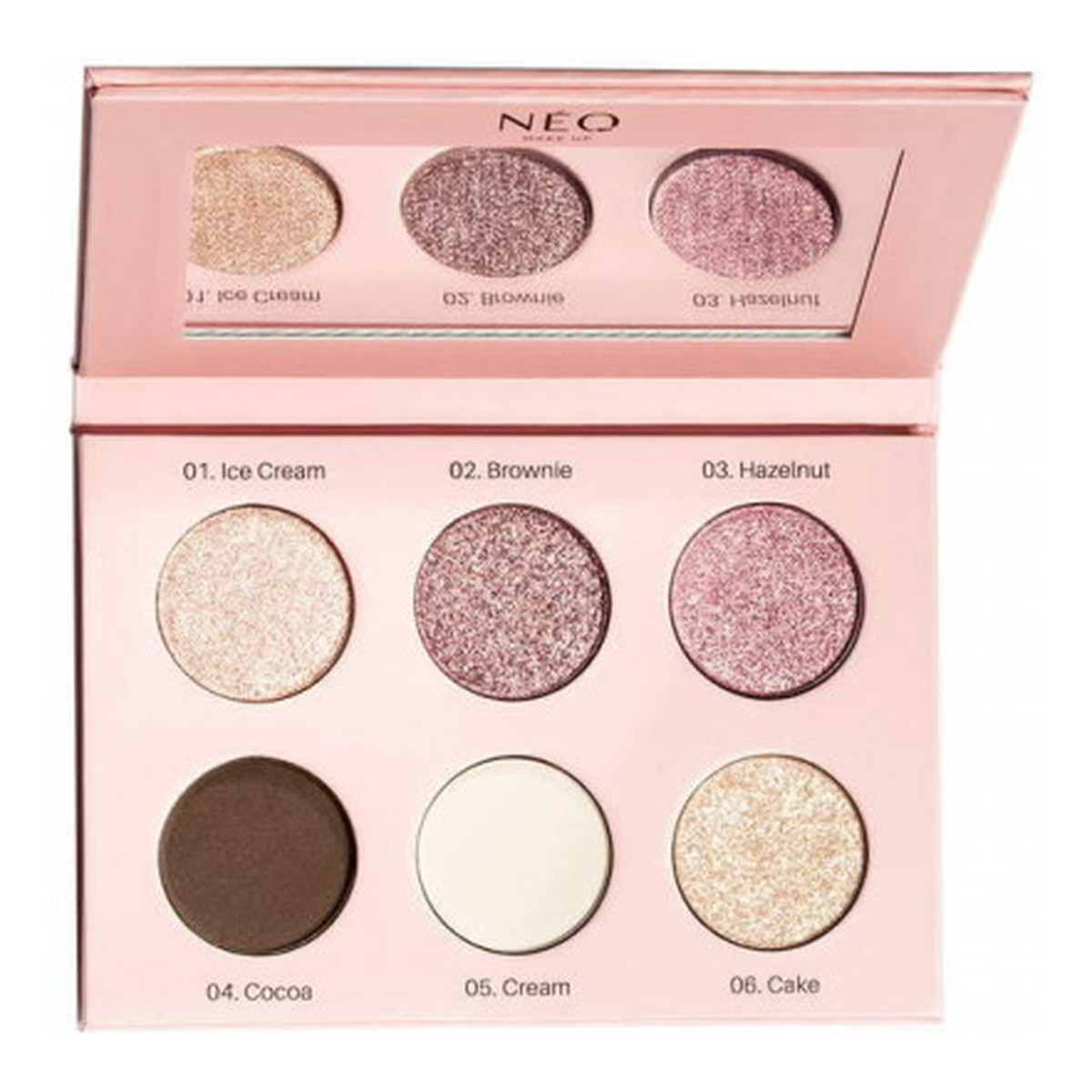 Neo Make Up Eyeshadow Palette paleta cieni prasowanych Nude 9g