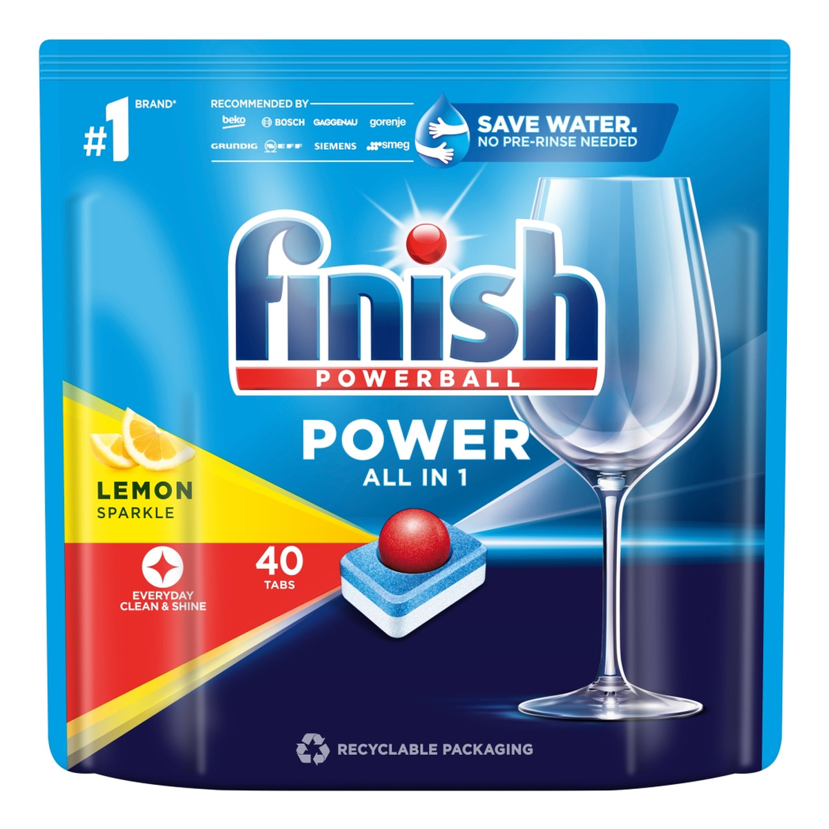 Finish Power all in 1 tabletki do zmywarki lemon 40szt