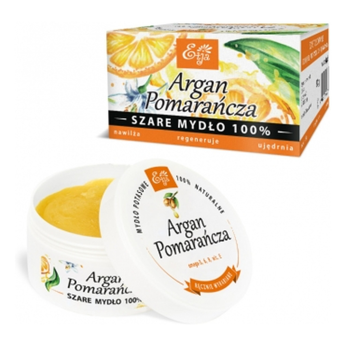 Etja Mydło Naturalne Potasowe Argan Pomarańcza 80g