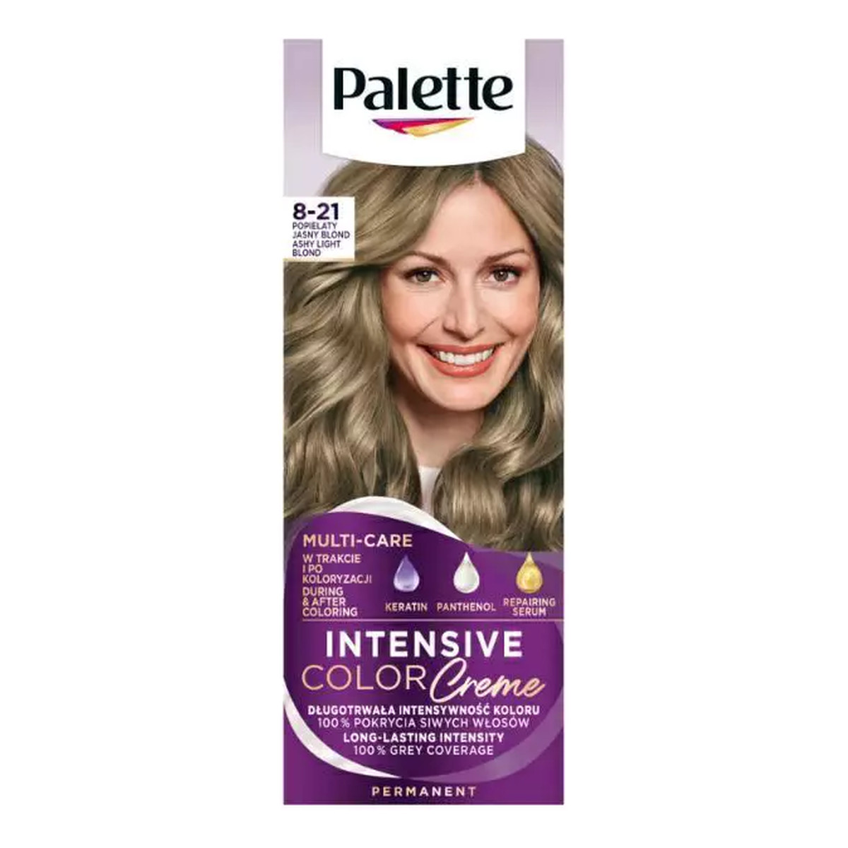 Palette Intensive Color Creme Krem Koloryzujący Farba do włosów 8-21 popielaty jasny blond