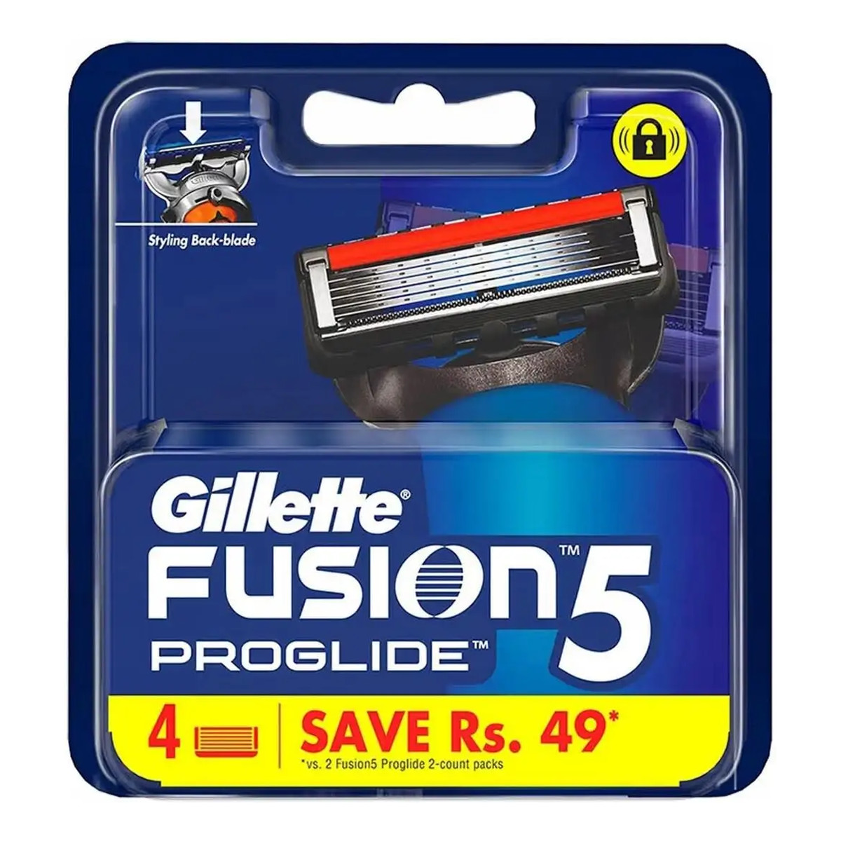 Gillette Fusion 5 Proglide Ostrza Nożyki Wkłady do maszynki 4szt.