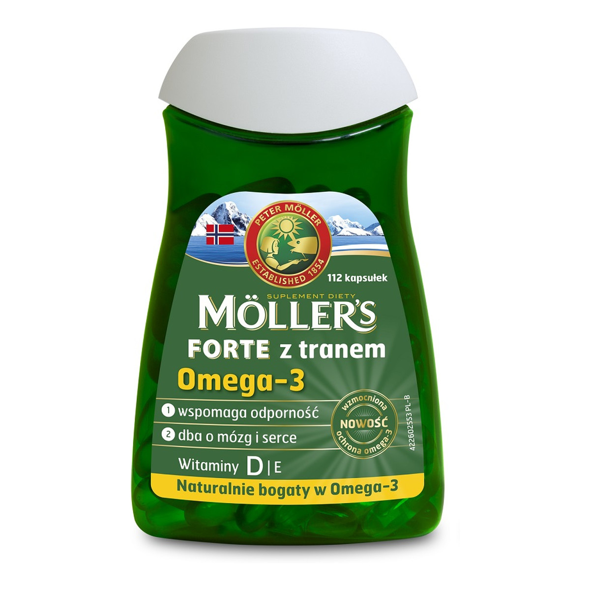 Moller's Forte z tranem suplement diety 112 kapsułek