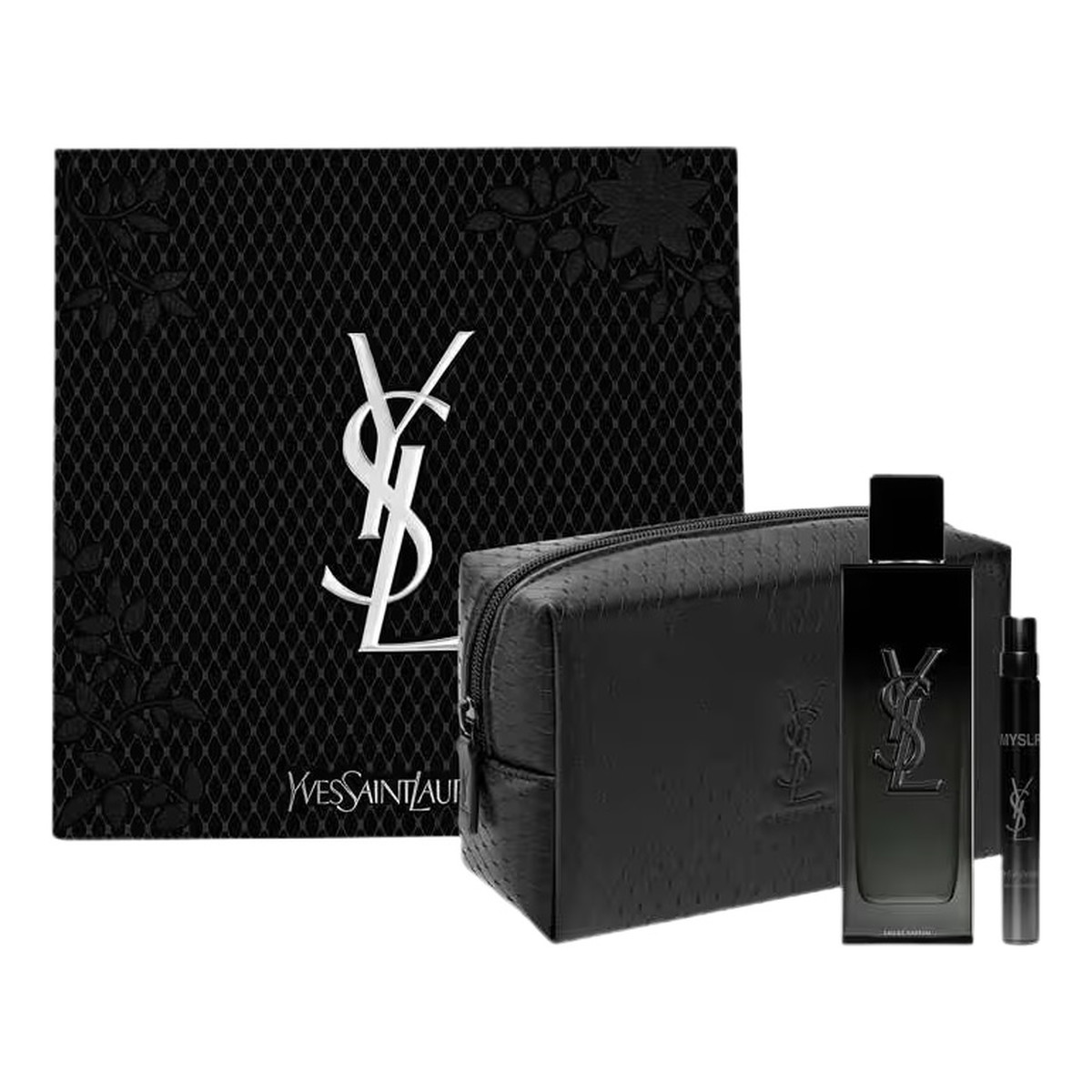 Yves Saint Laurent MYSLF Zestaw woda perfumowana spray 100ml + woda perfumowana spray 10ml + kosmetyczka