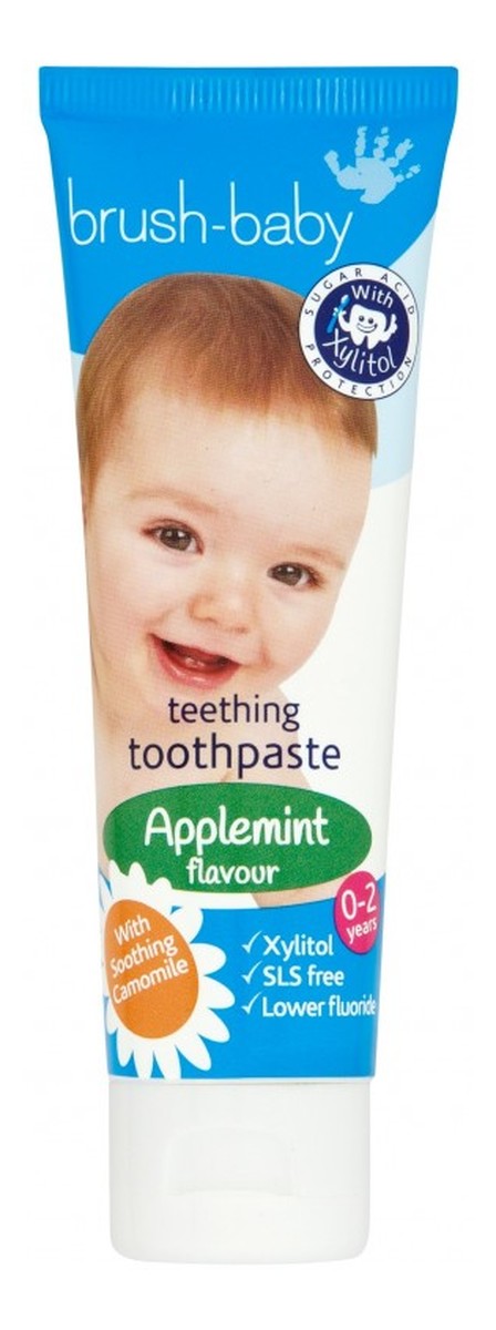 Teething toothpaste pasta do zębów dla dzieci 0-2l applemint