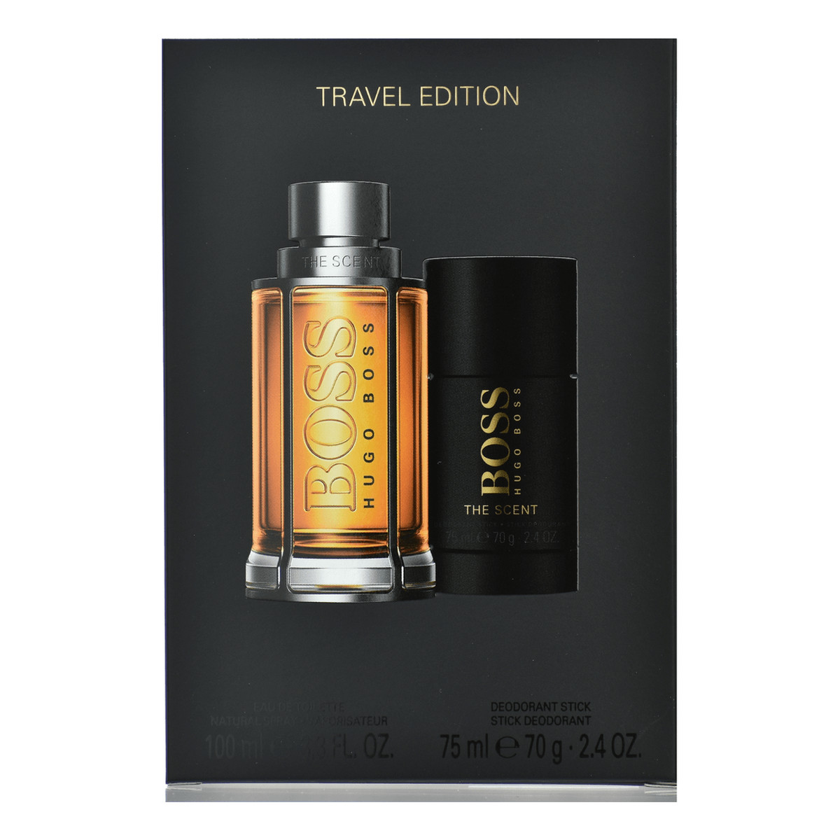 Hugo Boss Boss The Scent For Man Travel Edition zestaw (woda toaletowa 100ml + dezodorant sztyft 75ml)