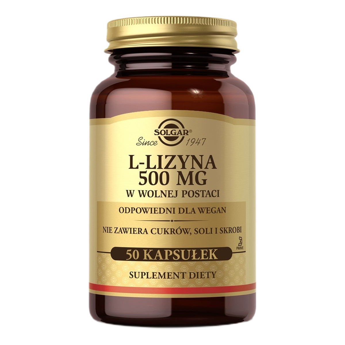 Solgar L-lizyna 500mg suplement diety 50 kapsułek
