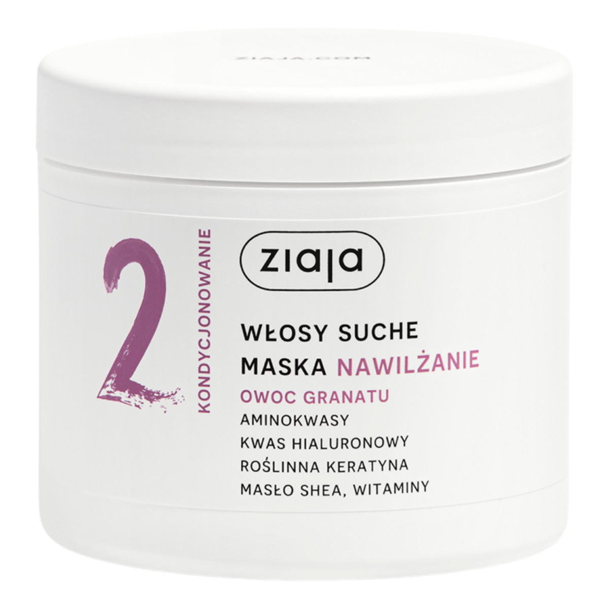 Ziaja Maska do włosów Nawilżanie Owoc granatu 350ml