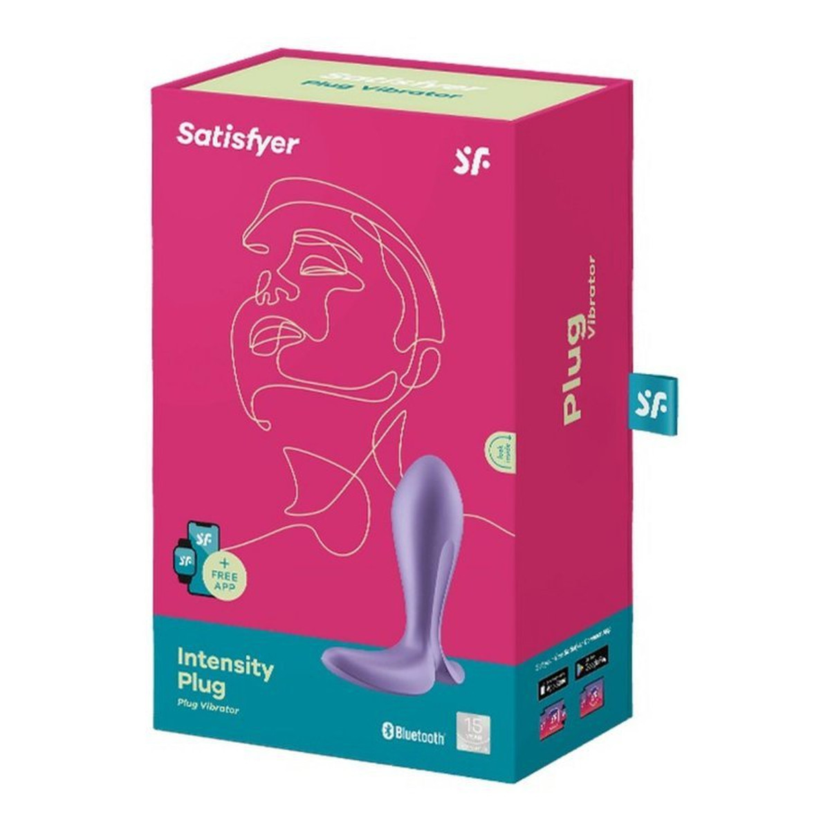 Satisfyer Intensity Plug korek analny sterowany aplikacją fioletowy