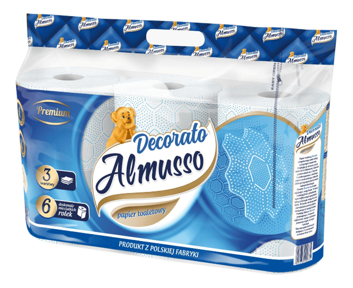 Decorato Papier Toaletowy 3-Warstwowy Niebieski 1op.-6szt.