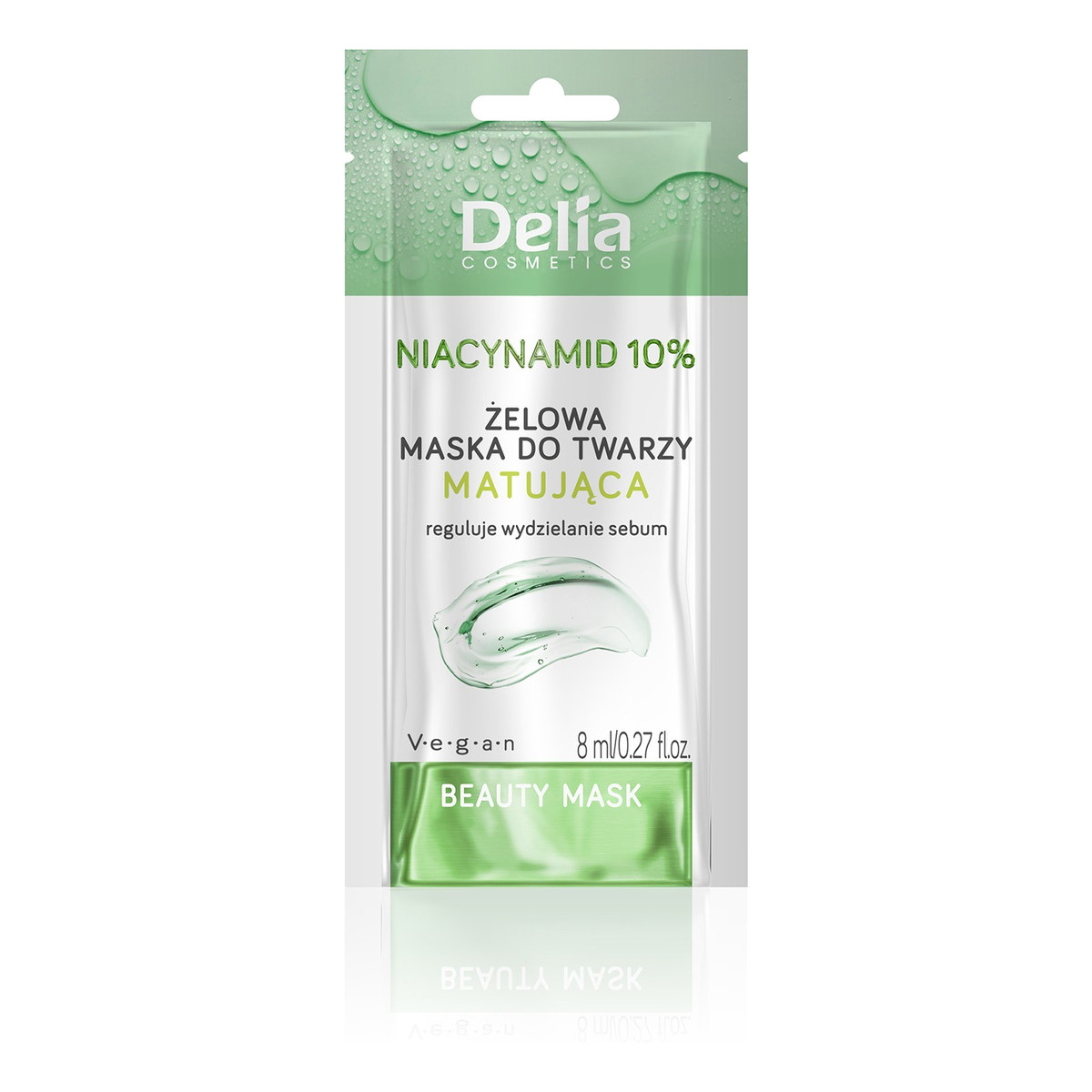 Delia BEAUTY Beauty Żelowa Maseczka Do Twarzy Matująca Z Niacynamidem 10% 8ml