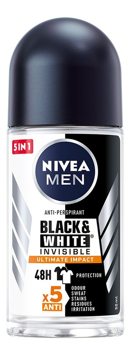 BLACK & WHITE Roll-on dezodorant męski ULTIMATE Impact
