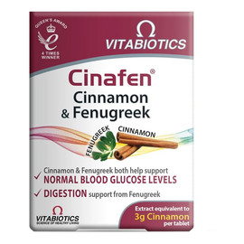 Cinafen cinnamon fenugreek cynamon z kozieradką suplement diety 60 tabletek