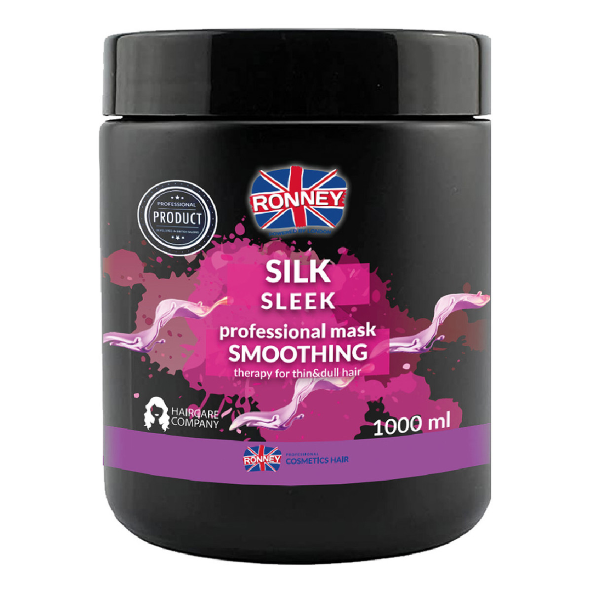 Ronney Silk sleek professional mask smoothing wygładzająca maska do włosów cienkich i matowych 1000ml