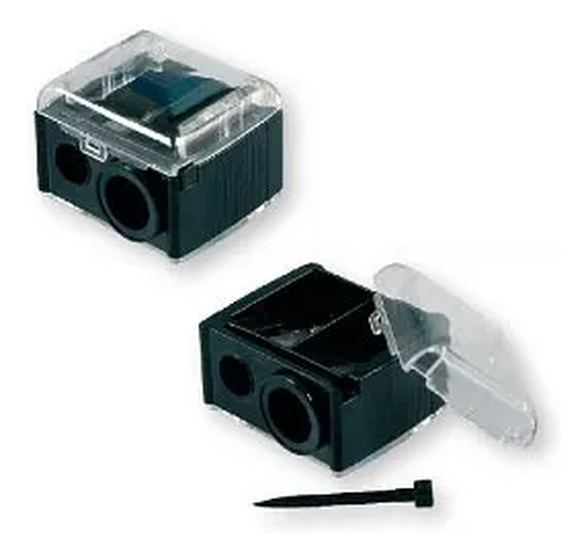 temperówka podwójna czarna z pokrywką 35340