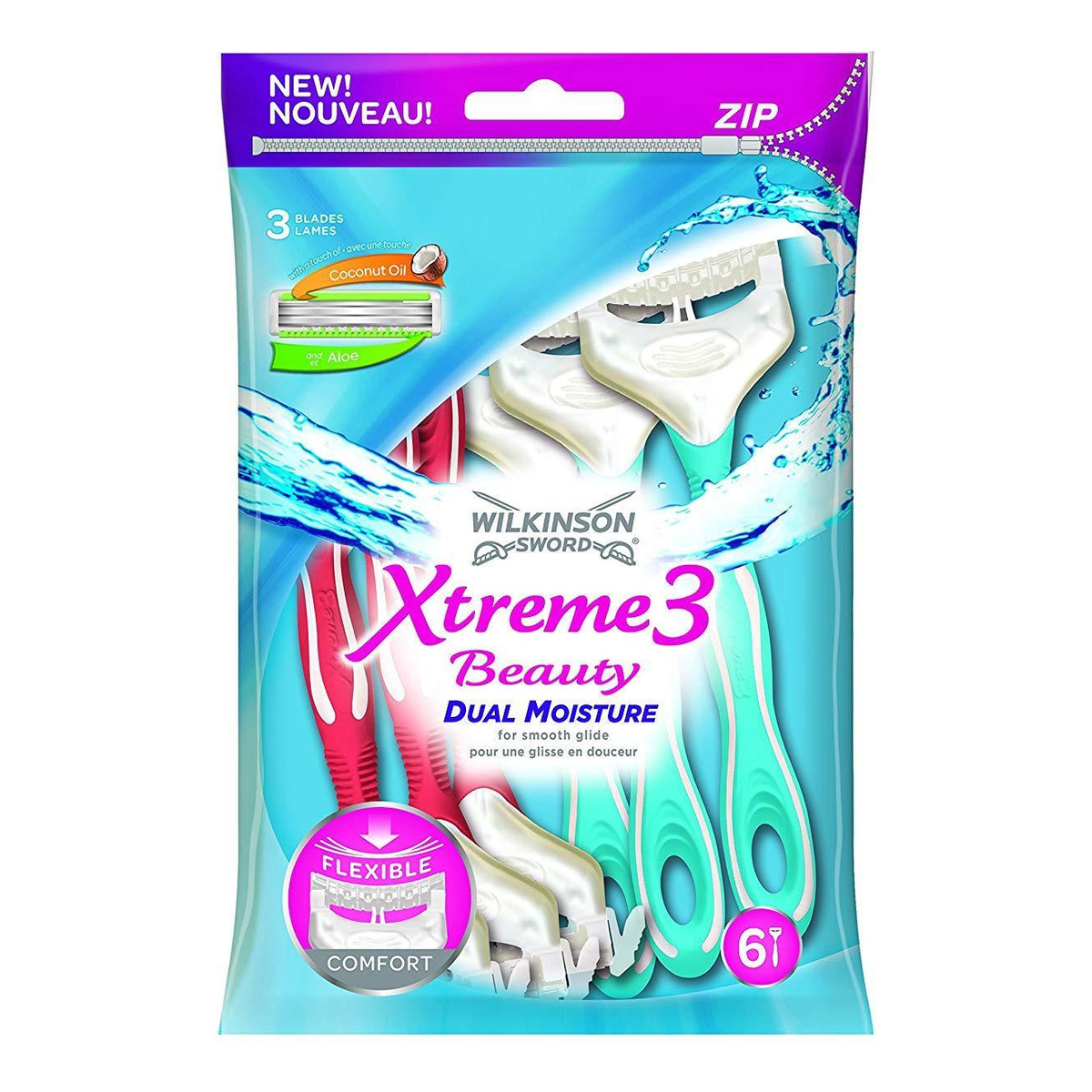 Wilkinson Xtreme3 Beauty Dual Moisture Jednorazowe maszynki do golenia 6 szt
