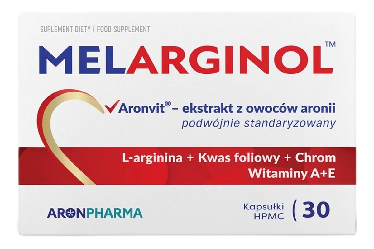 Melarginol wsparcie układu krążenia i naczyń krwionośnych suplement diety 30 kapsułek