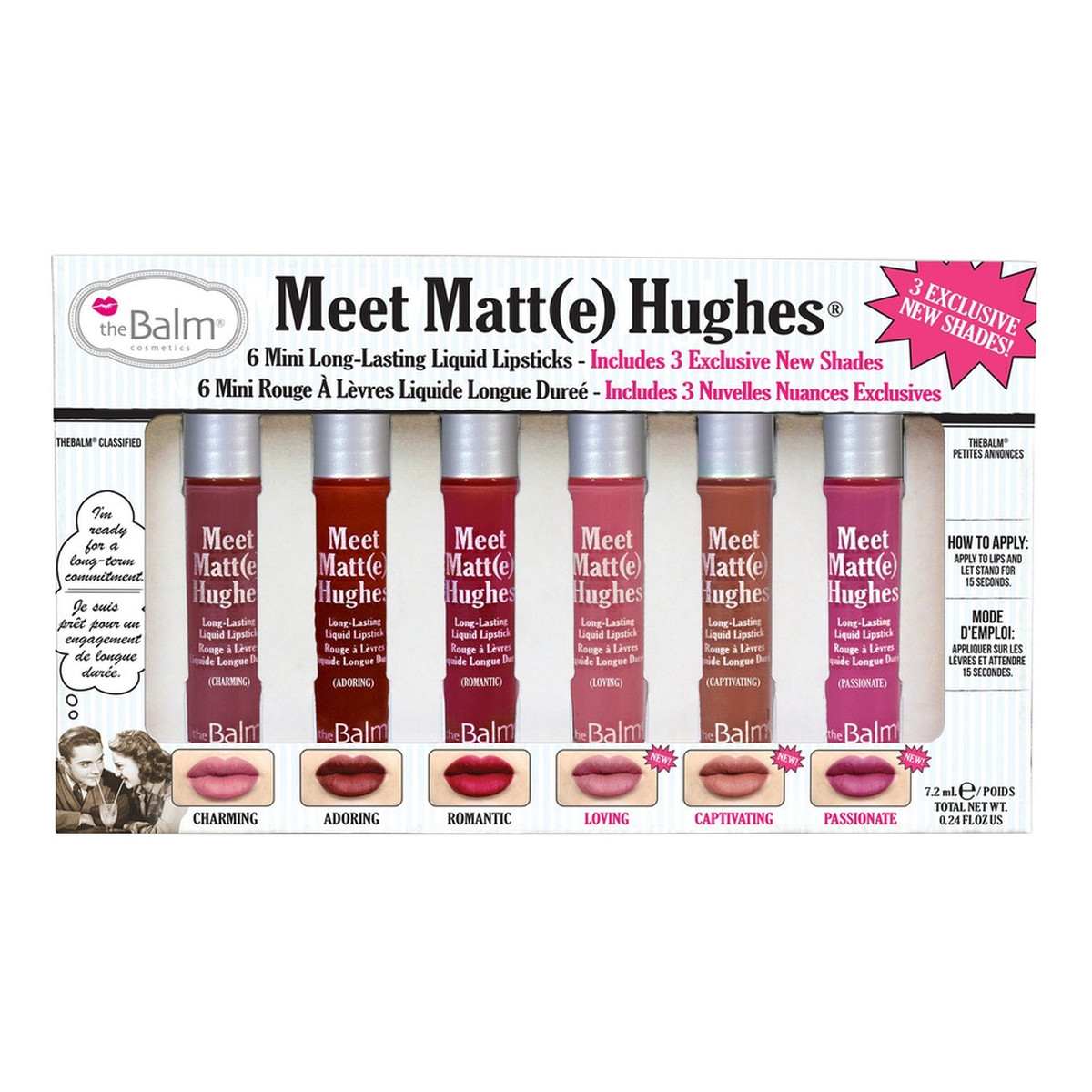 the Balm Zestaw Mini pomadek do ust Matte Hughes Long Lasting Liquid Lipstick