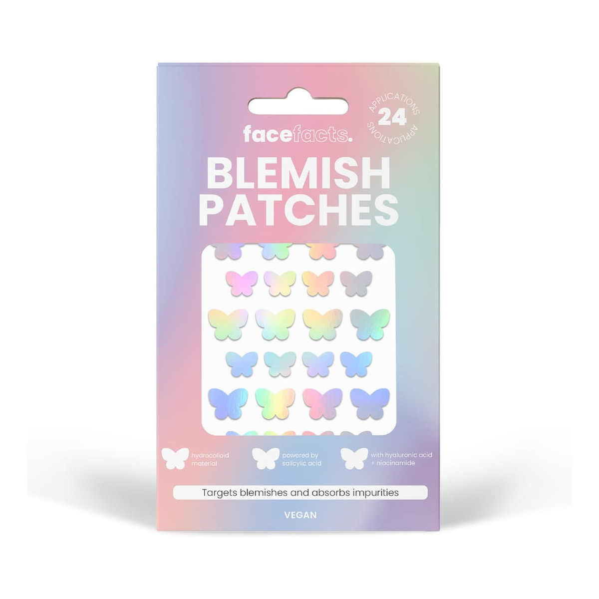 Face Fact Blemish Patches Plastry na wyprysk Holograficzne Motylki