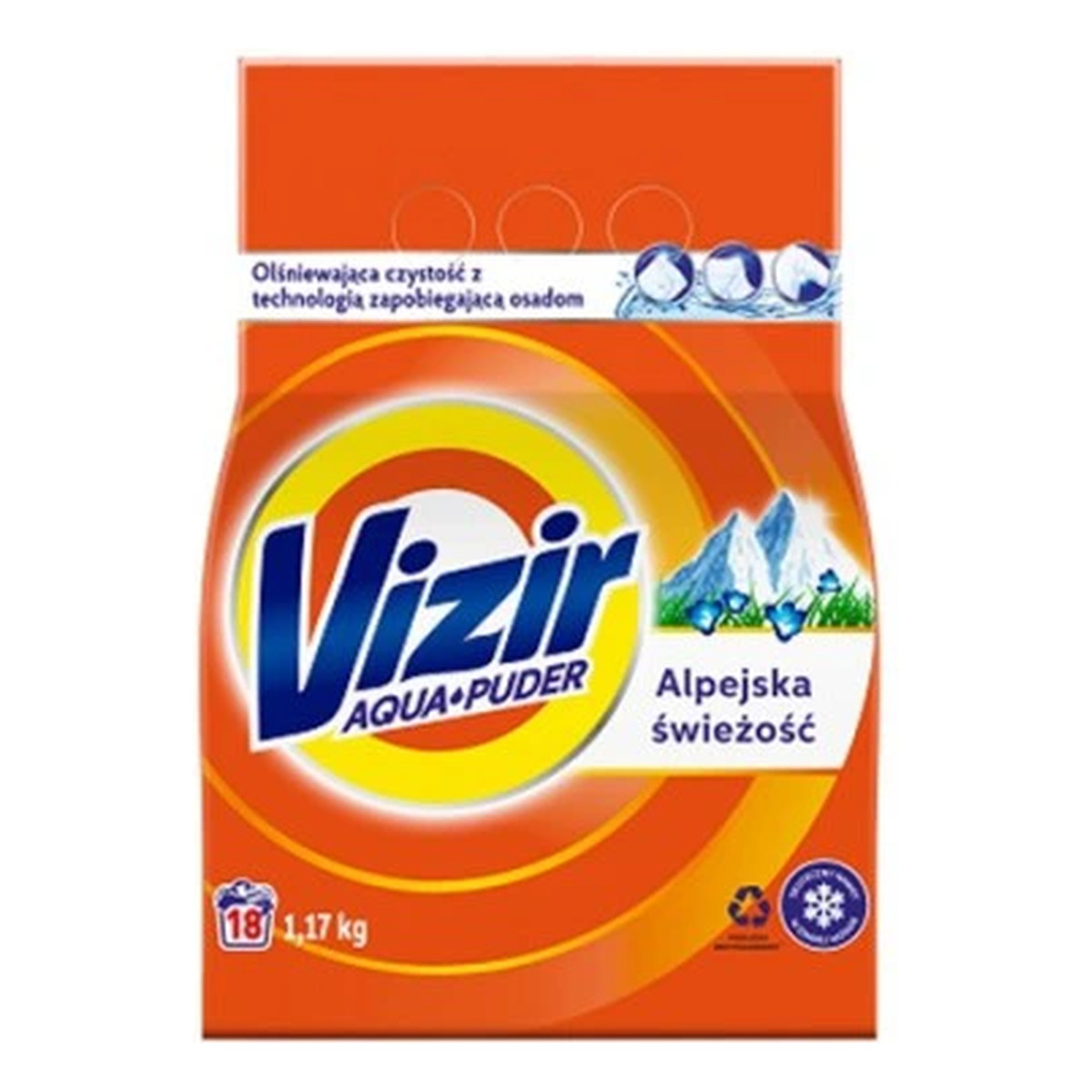 Vizir Proszek do prania Alpejska Świeżość 18 prań 1170g