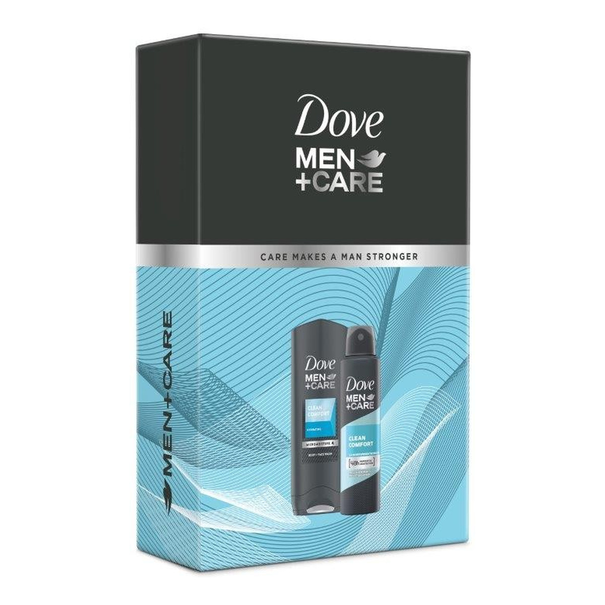 Dove Men+Care Zestaw prezentowy Clean Comfort (dezodorant w sprayu 150ml+żel pod prysznic 400ml ) 400ml