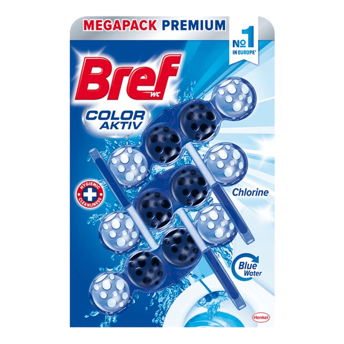 Bref Color Aktiv Zawieszka do WC Barwiąca Wodę Chlorine 50g