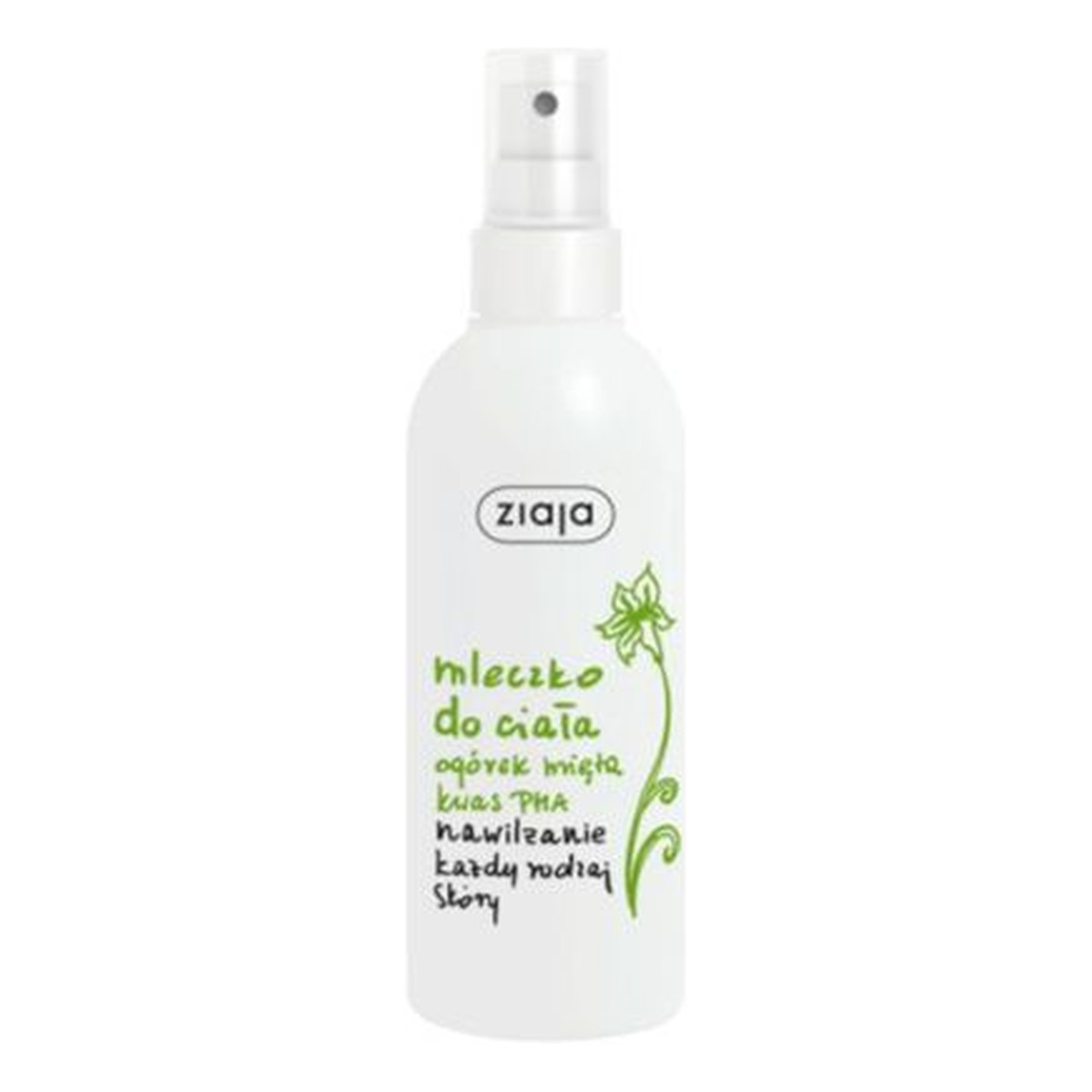 Ziaja Mleczko do ciała w sprayu każdy rodzaj skóry kwas PHA Ogórek I Mięta 200ml