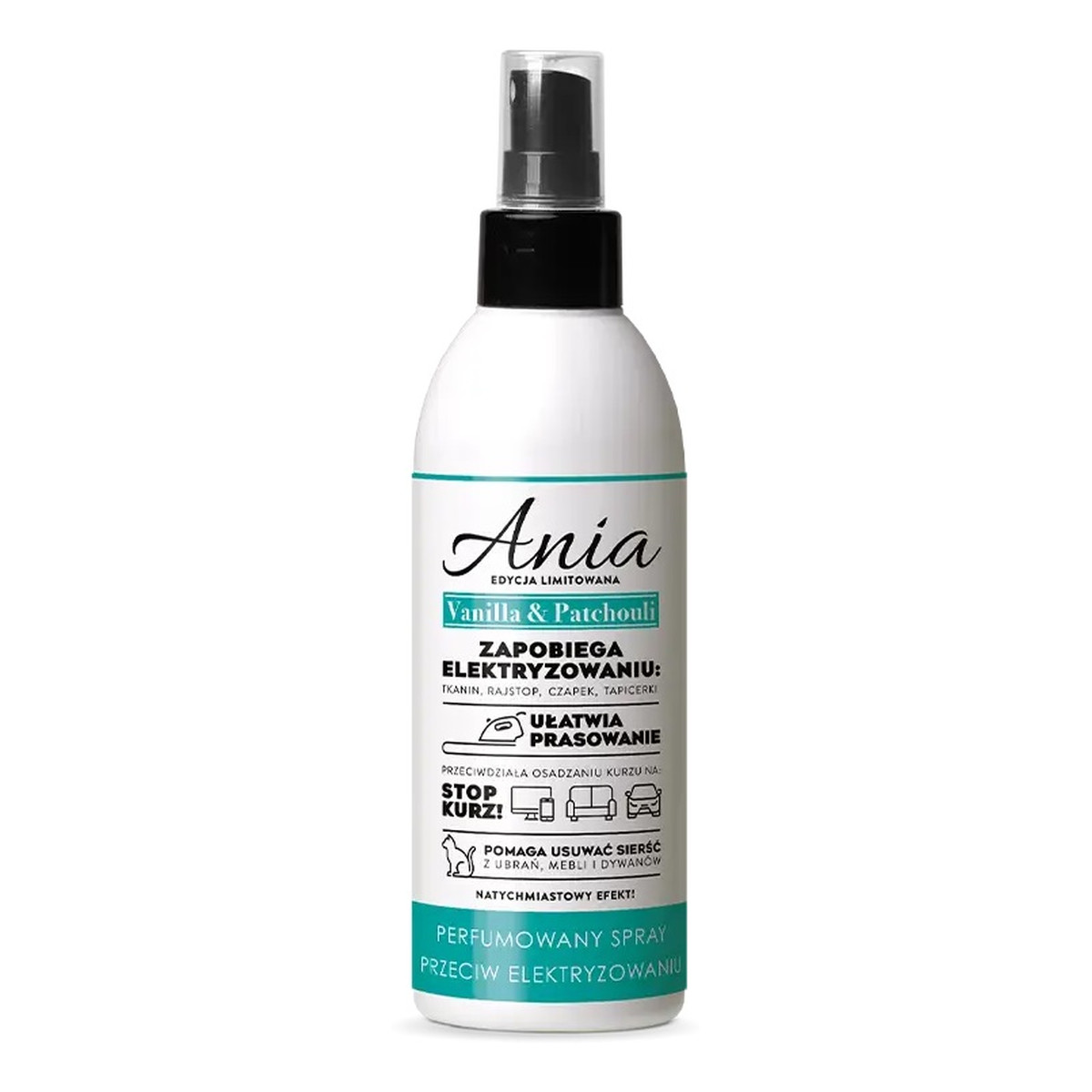 Barwa Ania perfumowany spray przeciw elektryzowaniu vanilla patchouli 220ml