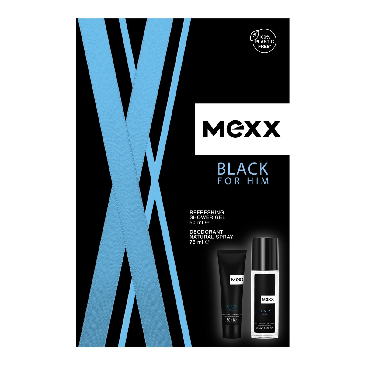 Mexx Black for Him Zestaw prezentowy Dezodorant + żel pod prysznic