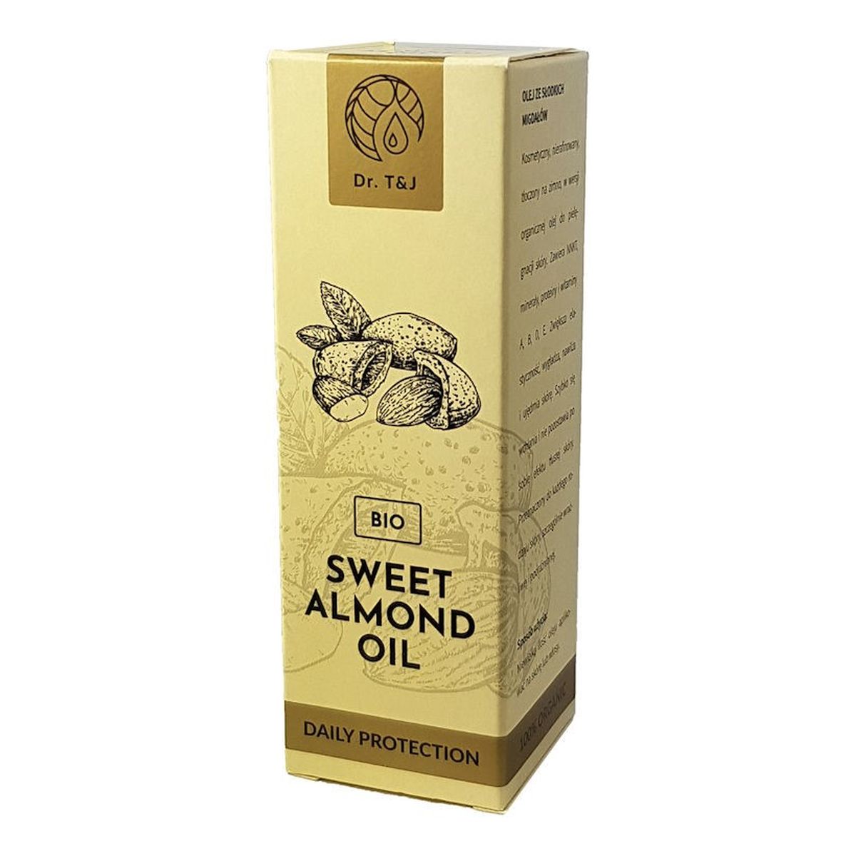 Dr. T&J Sweet Almond Oil Naturalny olej ze słodkich migdałów BIO + CBD 500 Mg 50ml