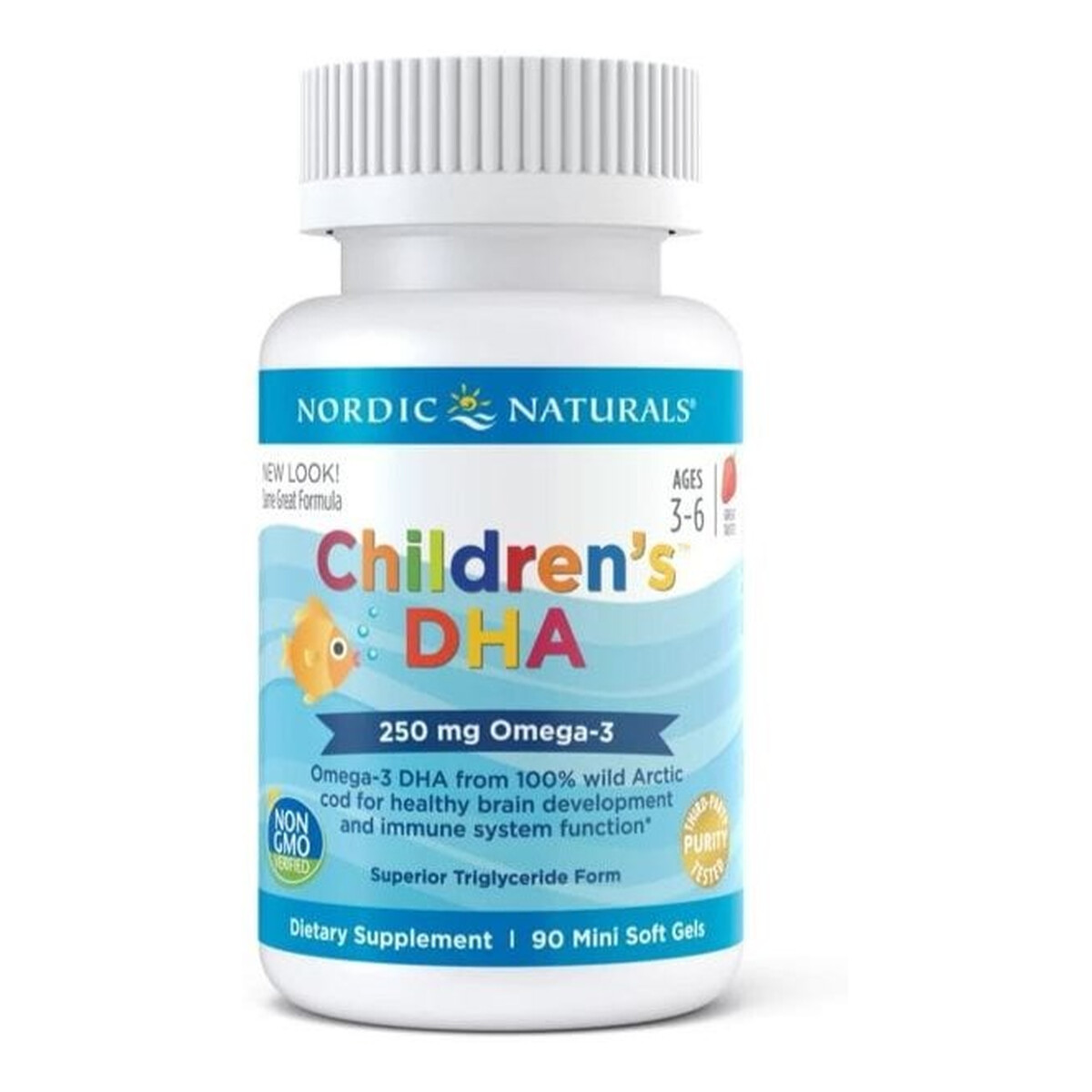 Nordic Naturals Children's DHA Omega 3 250mg suplement diety dla dzieci 90 kapsułek Żelowych