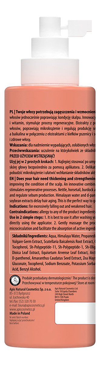 Wzmacniająca wcierka do skóry głowy