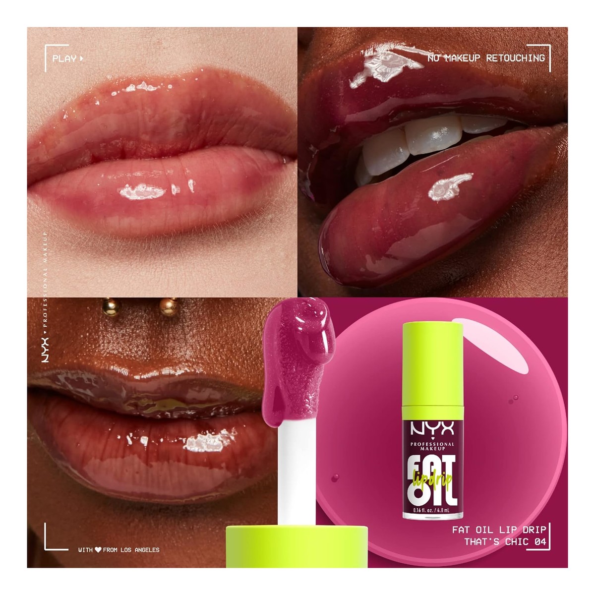 NYX Professional MakeUp Fat Oil Lip Drip Olejek do ust 4.8ml