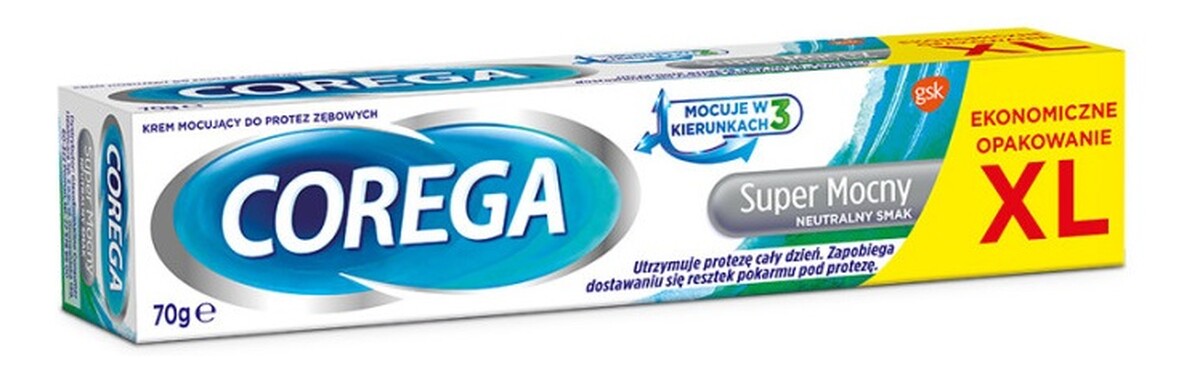 Super Mocny krem mocujący do protez zębowych Naturalny Smak