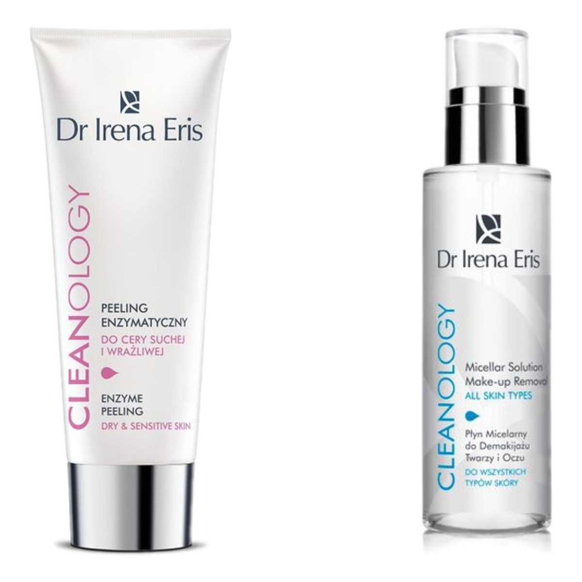 Dr Irena Eris Cleanology Peeling Enzymatyczny Cera Sucha i Wrażliwa 75ml + Płyn Micelarny 200ml