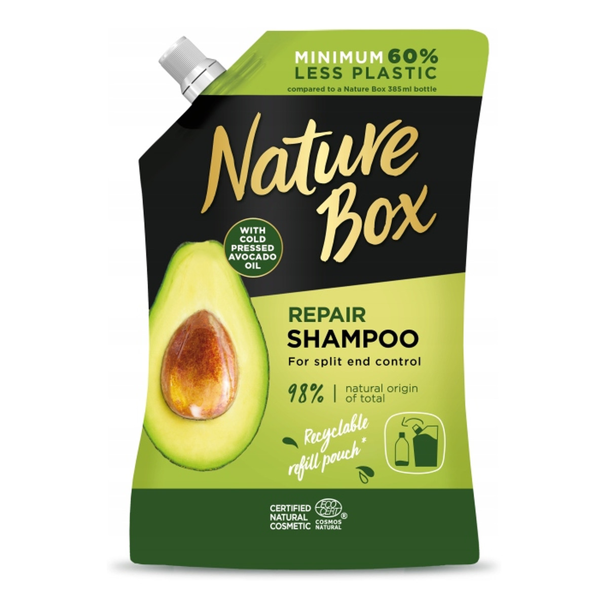Nature Box Repair shampoo szampon do włosów avocado oil 500ml refill 500ml