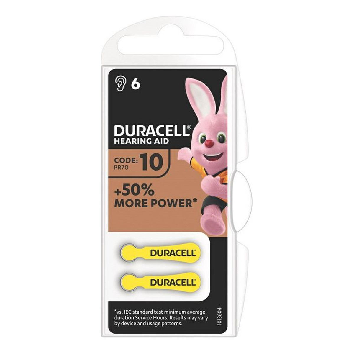 Duracell Bateria do aparatów słuchowych Hearing Aid Extra Life 10 PR70 (6)
