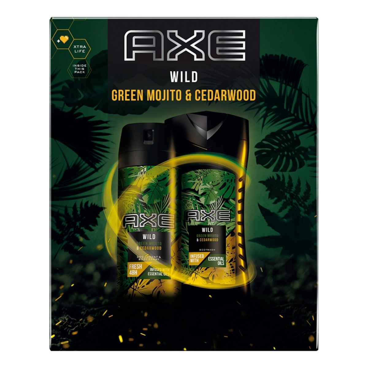Axe Zestaw prezentowy Wild dezodorant spray + żel pod prysznic 250ml