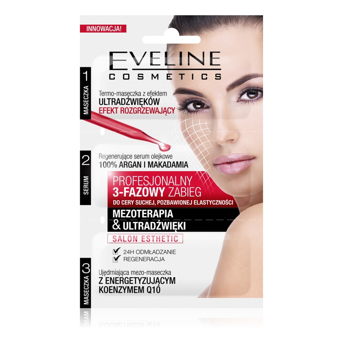 Eveline Salon Esthetic Mezoterapia & Ultradźwięki Profesjonalny 3 - Fazowy Zabieg 9ml