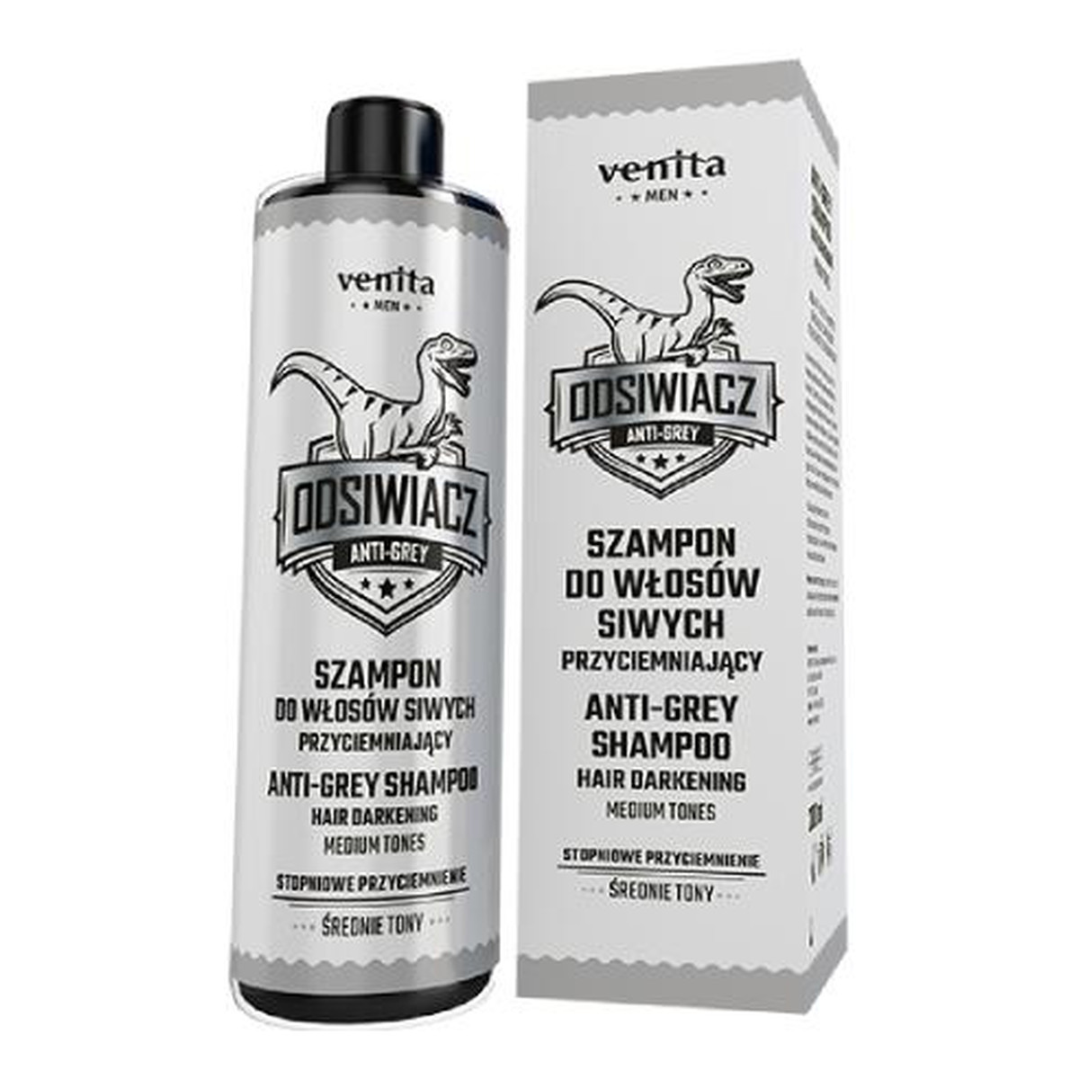 Venita Men szampon do włosów siwych przyciemniający średnie tony 200ml