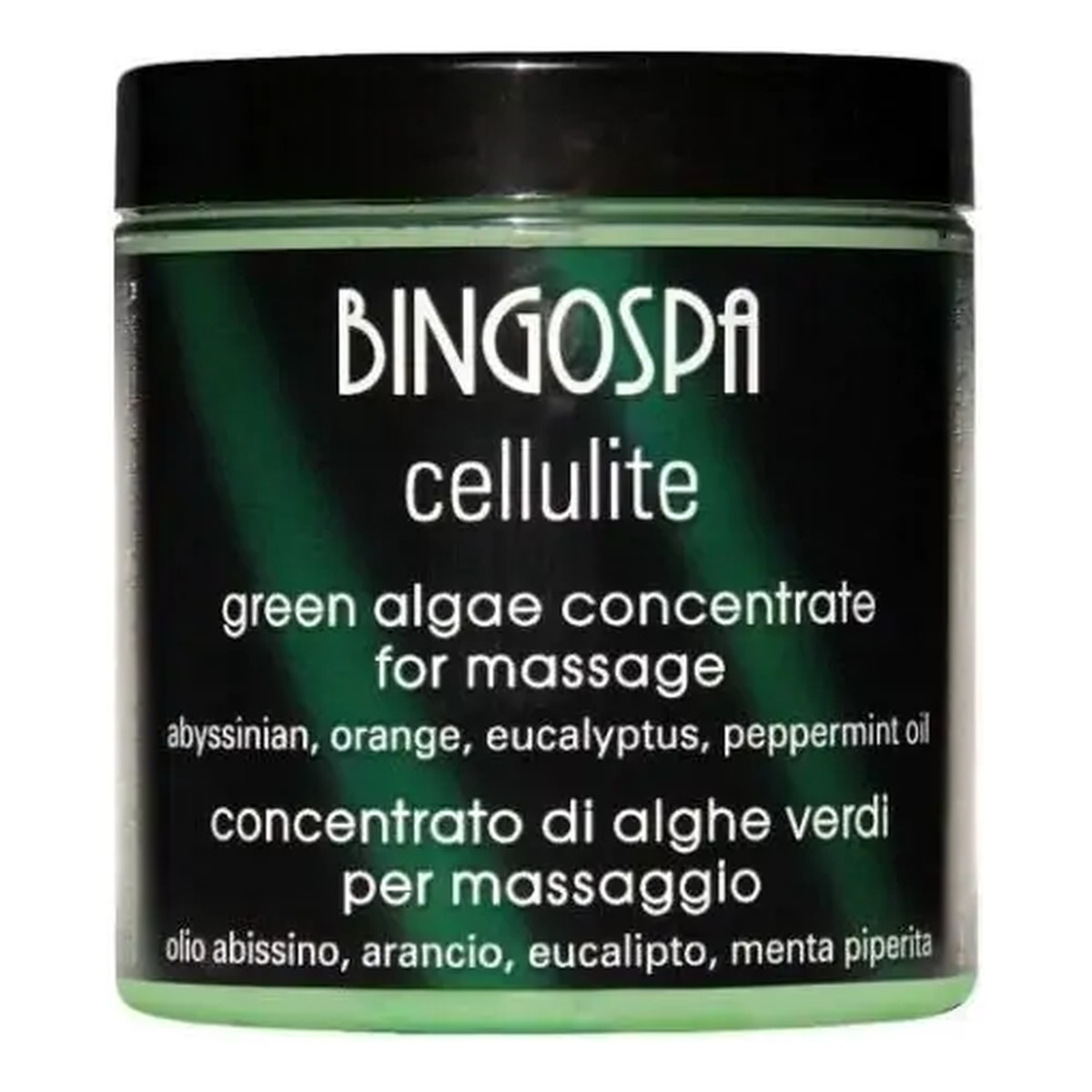 BingoSpa Cellulite Koncentrat alg zielonych do masażu z olejem abisyńskim, pomarańczowym, eukaliptusowym i miętowym 250g