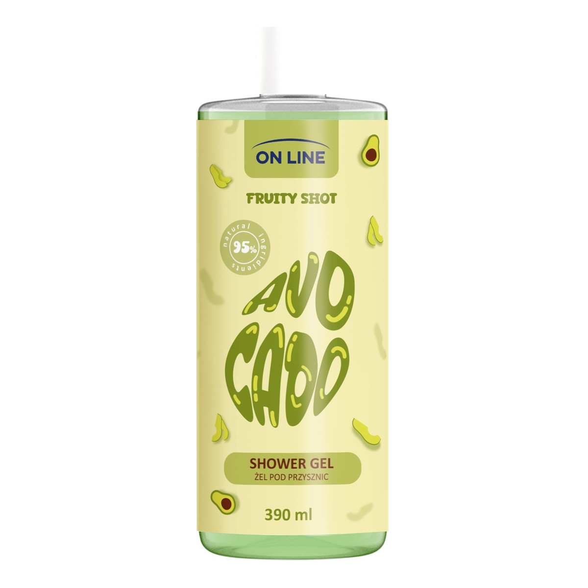 On Line Fruity Shot Żel pod prysznic avocado 390ml