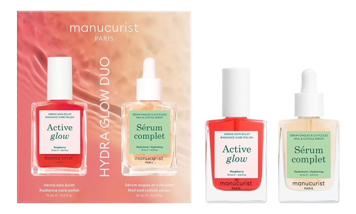 Active Glow Raspberry lakier pielęgnacyjny do paznokci 15ml + Sérum Complet serum nawilżające do paznokci i skórek 15ml